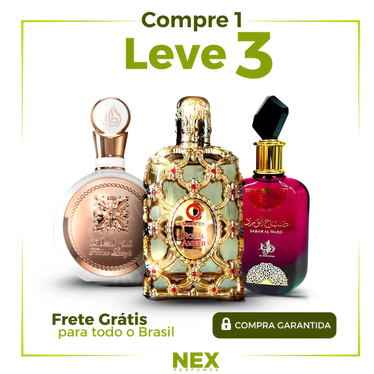 PROMOÇÃO COMPRE 1 LEVE 3 - Sabah Al Ward, Fakhar e Royal Amber - Queima de Estoque🔥  - 100ml Cada