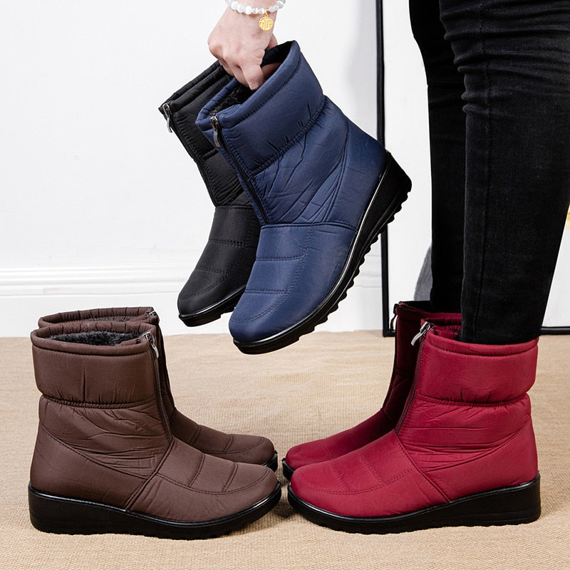Bota Feminina de Inverno Peluciada Impermeável - Jana