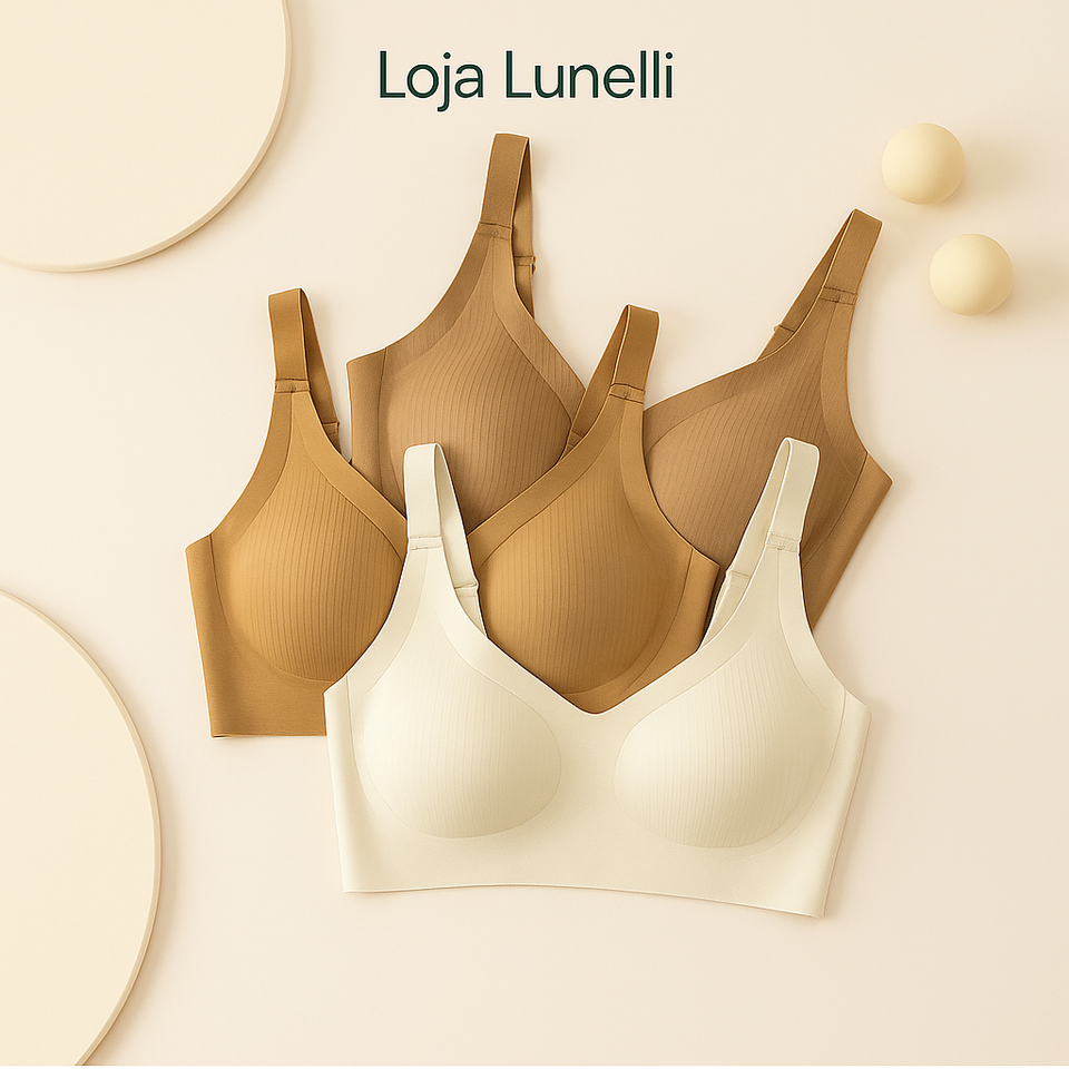 Sutiã Loja Lunelli Sustentação Premium Comfort UP – [Pague 2 Leve 3] 🎁🎁🎁