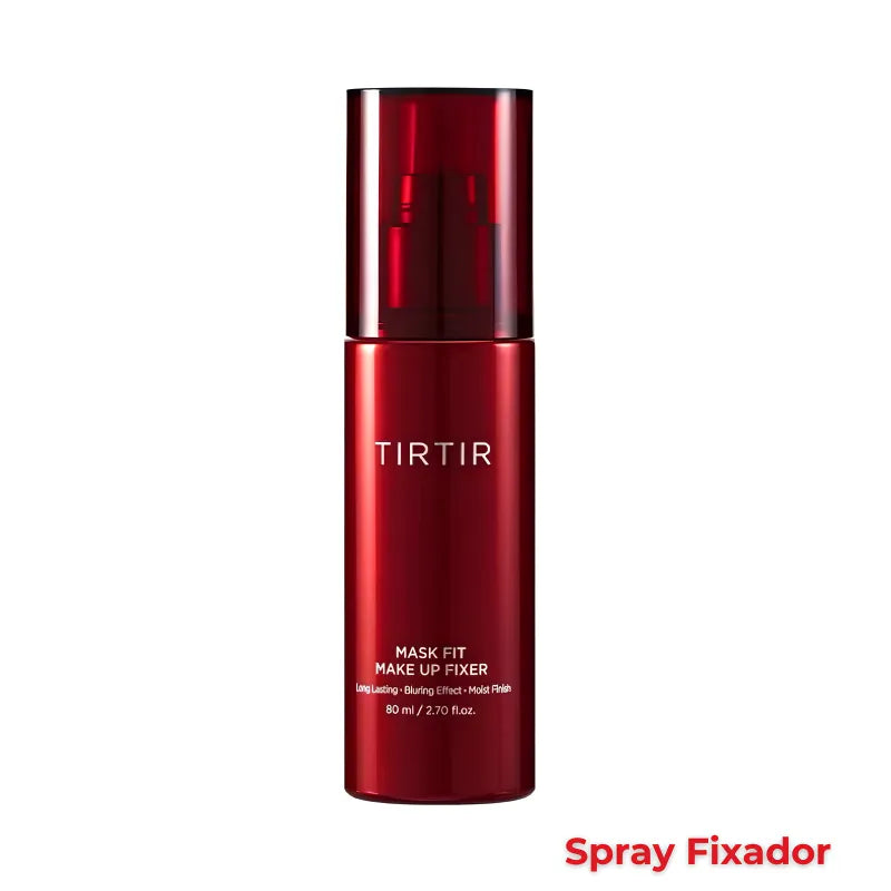 Base Coreana Cushion Clareadora TIRTIR - Pele Impecável em Segundos + BRINDE Spray Fixação