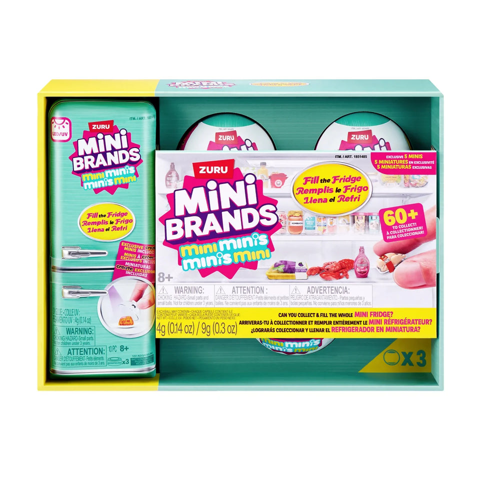 MiniBRAND Brasil – Mini Geladeira Surpresa + 5 Bolas Surpresa