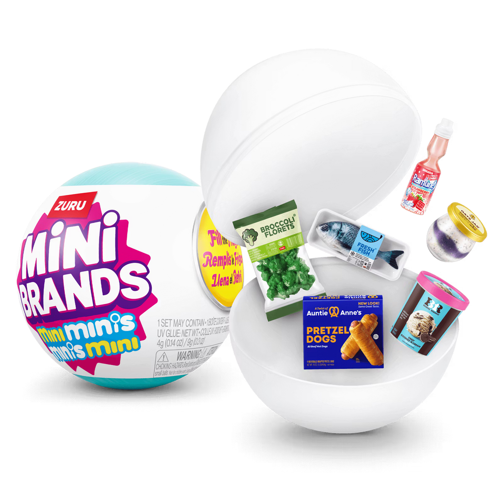 MiniBRAND Brasil – Mini Geladeira Surpresa + 5 Bolas Surpresa