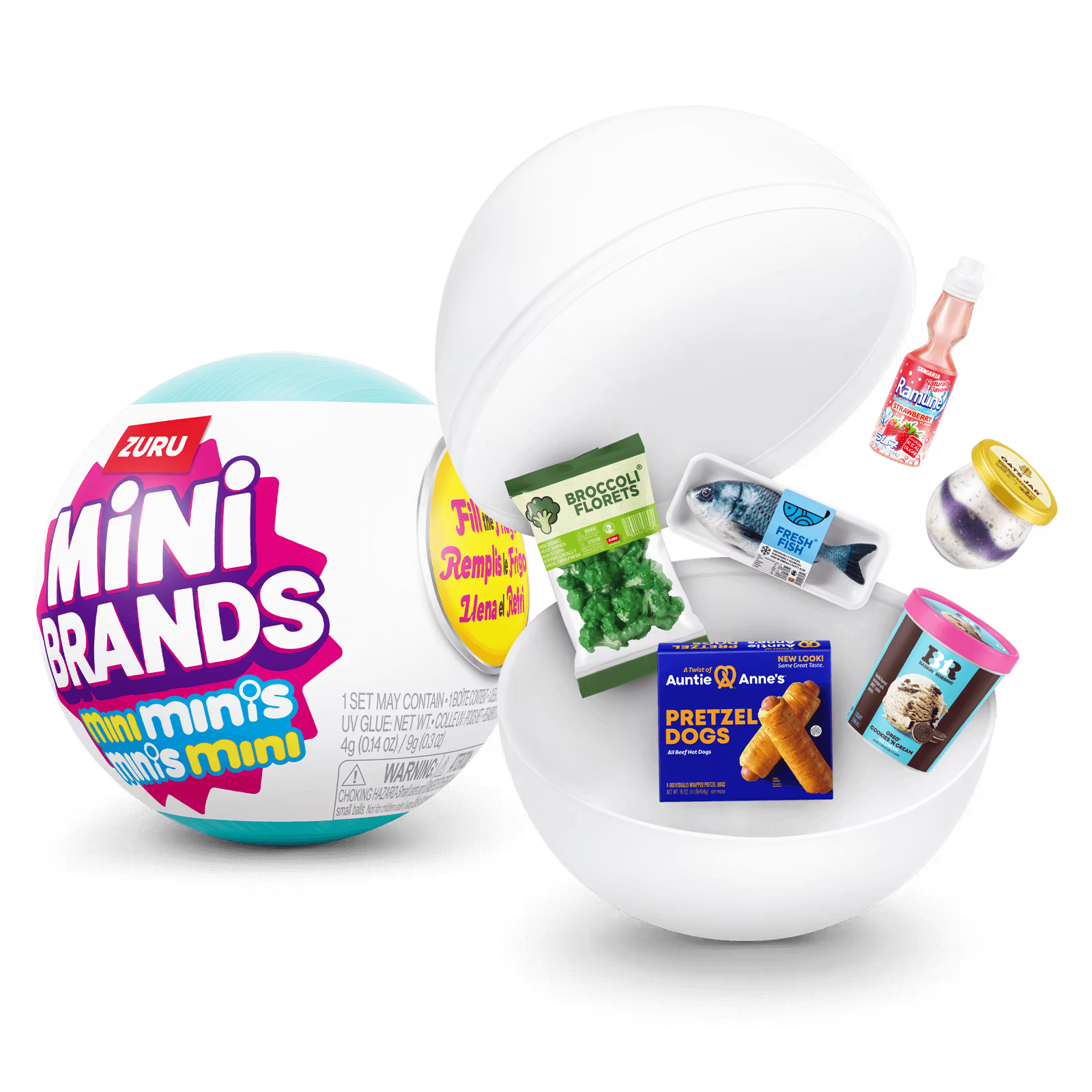 MiniBRAND Brasil – Mini Geladeira Surpresa + 5 Bolas Surpresa